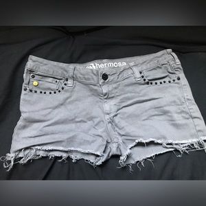 Bullhead Hermosa Gray Cut Off Jean Shorts